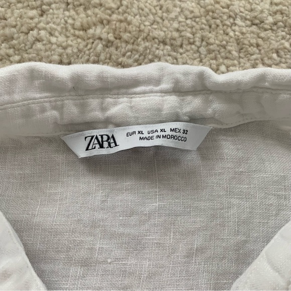 Zara - Linen Button Down Shirt - Picture 3 of 4
